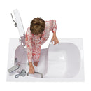 Ella Mobile 26"x45 Acrylic Soaking Walk-In-Bathtub, Right Outward Swing Door, Heated Seat,  2 Piece Fast Fill Faucet, 2"  Drain 4