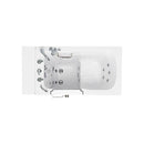 Ella Monaco 32"x52" Acrylic Hydro Massage Walk-In Bathtub with Left Outward Swing Door, Heated Seat, 5 Piece Fast Fill Faucet, 2" Dual Drain 4