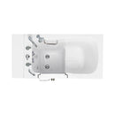 Ella Monaco 32"x52" Acrylic Soaking Walk-In-Bathtub, Left Outward Swing Door, 5 Piece Fast Fill Faucet, 2" Dual Drain 4