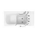 Ella Capri 30"x52" Acrylic Soaking Walk-In-Bathtub, Right Outward Swing Door, 5 Piece Fast Fill Faucet, 2" Dual Drain 4