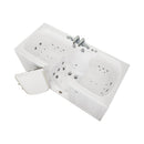 Ella Big4Two 36"x80" Hydro + Air Massage w/ Independent Foot Massage Acrylic Two Seat Walk-In-Bathtub, Left Outswing Door, Heated Seats, 2x2 Piece Fast Fill Faucet, 2" Dual Drain 4