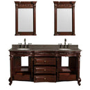 Wyndham Collection Edinburgh 72" Double Bathroom Vanity - Cherry WC-J233-72-DBL-VAN-CHE 6