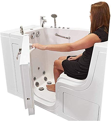 32x52 Transfer Hydro Foot Massage Acrylic Walk-In Tub, Fast Fill Faucet, Left 2" Dual Drain w/ Heated Seat 4