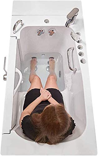 32x52 Transfer Hydro Foot Massage Acrylic Walk-In Tub, Fast Fill Faucet, Left 2" Dual Drain w/ Heated Seat 3