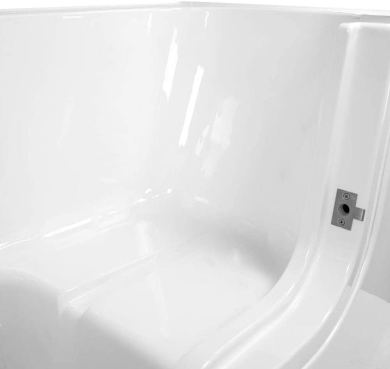 Ella Transfer60 Acrylic Soaking Walk-In Tub, Outward Swing Door, Fast Fill Faucet, Left 2" Dual Drain 5
