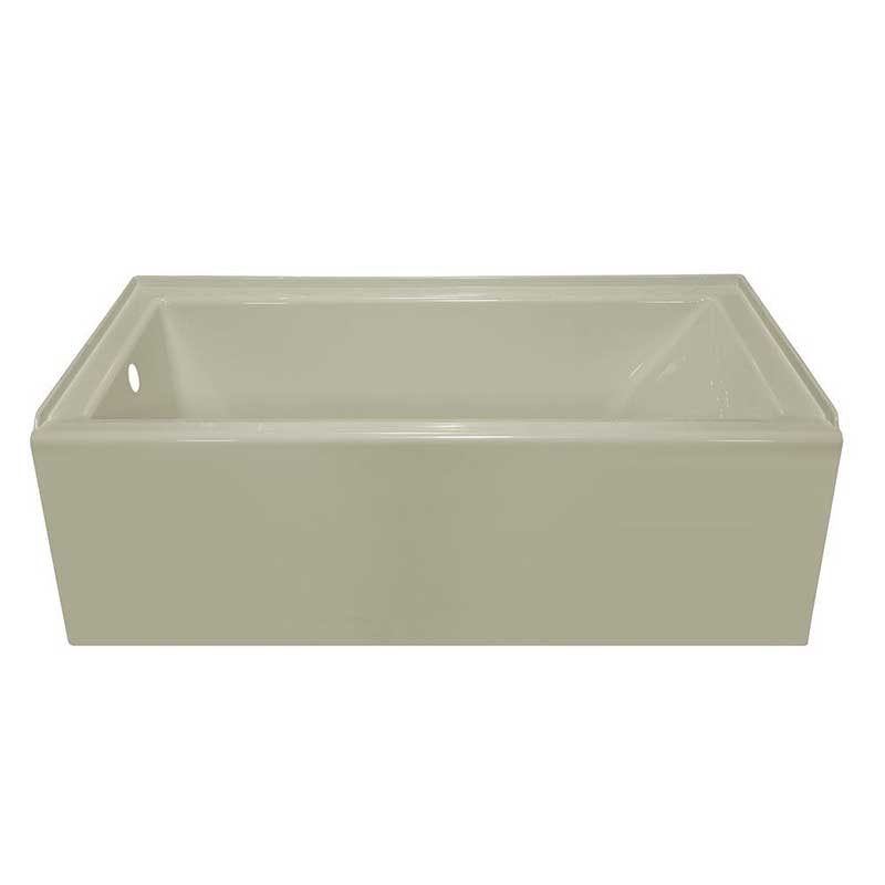 Lyons Industries Linear 5 ft. Left Drain Soaking Tub in Biscuit