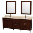 Wyndham Collection Hatton 80" Double Bathroom Vanity - Dark Chestnut WC-1616-80-DBL-VAN-CDK