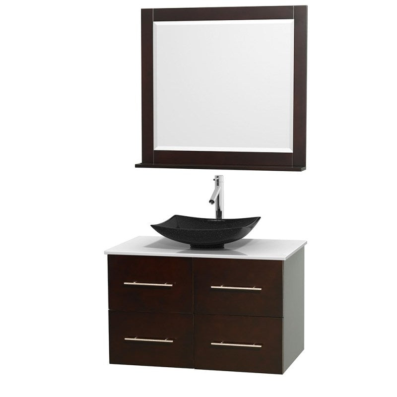 Wyndham Collection Centra 36" Single Bathroom Vanity Set for Vessel Sink - Espresso WC-WHE009-36-SGL-VAN-ESP 3