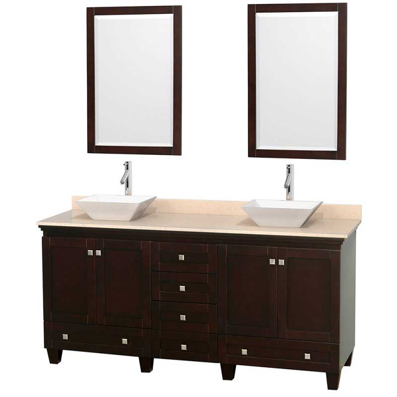 Wyndham Collection Acclaim 72" Double Bathroom Vanity for Vessel Sinks - Espresso WC-CG8000-72-DBL-VAN-ESP 3