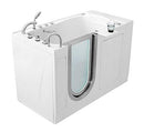 Ella's Bubbles Ella Elite 30"x 52" Hydro Massage Acrylic Walk-In Bathtub, Inward Swing Door, Thermostatic Control Faucet, H3107 (Left), White