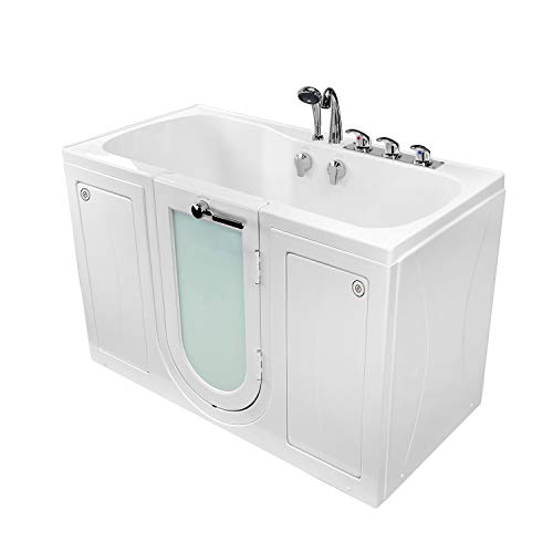 Ella's Bubbles O2SA3260-H-HB-R Tub4Two Soaking Acrylic Walk-in Tub with Heated Seat, Right Outward Swing Door, Ella 5pc. Fast-Fill Faucet, Dual 2" Drains, 32" x 60" x 42", White