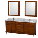 Wyndham Collection Hatton 72" Double Bathroom Vanity - Light Chestnut WC-1616-72-DBL-VAN-CLT 2