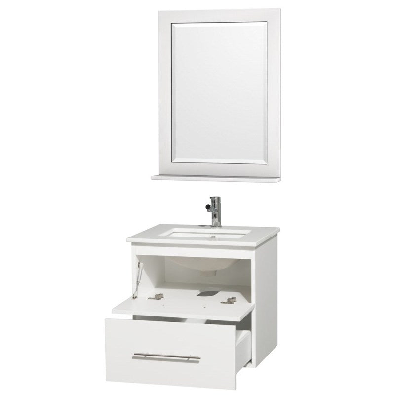 Wyndham Collection Centra 24" Single Bathroom Vanity for Undermount Sinks - Matte White WC-WHE009-24-SGL-VAN-WHT- 4