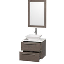 Wyndham Collection Amare 24" Wall-Mounted Bathroom Vanity Set with Vessel Sink - Gray Oak WC-R4100-24-GROAK 3