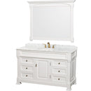 Wyndham Collection Andover 55" Traditional Bathroom Vanity Set - White WC-TS55-WHT 3