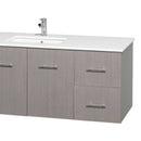 Wyndham Collection Centra 60" Single Bathroom Vanity for Undermount Sinks - Gray Oak WC-WHE009-60-SGL-VAN-GRO- 6