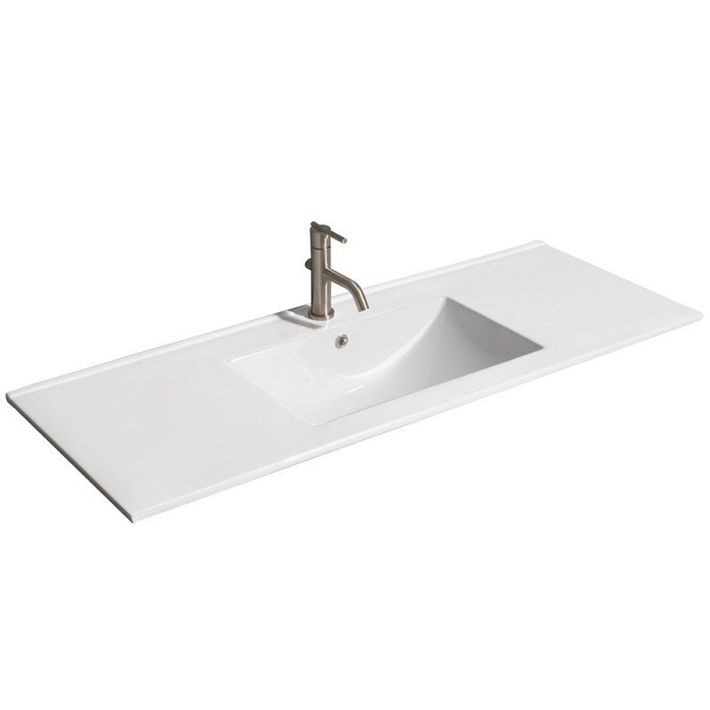 Wyndham Collection Natalie 48 in. Single Bathroom Vanity in White, White Porcelain Countertop, Integrated Sink, and 24 in. Mirror WCS211148SWHWPINTM24 3