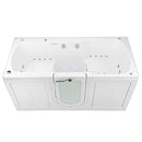 Ella's Bubbles O2SA3680TM Ella Big4Two 36" x 80" Triple Massage Two Seat Acrylic Walk-In Bathtub with Microbubble Therapy, Outward Swing Door, Dual 2" Drains, 36"x 80", White