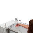 Ella Peitite 28"x52" Acrylic Air and Hydro Massage Walk-In Bathtub with Left Inward Swing Door, 2 Piece Fast Fill Faucet, 2" Dual Drain 5