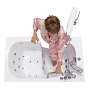 Ella Mobile 26"x45 Acrylic Air and Hydro Massage Walk-In Bathtub with Left Outward Swing Door, 2 Piece Fast Fill Faucet, 2"  Drain 5