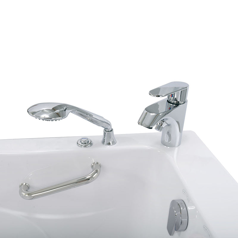 Ella Capri 30"x52" Acrylic Hydro Massage Walk-In Bathtub with Right Outward Swing Door, Heated Seat, 2 Piece Fast Fill Faucet, 2" Dual Drain 5