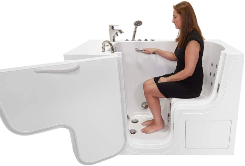 Ellas Bubbles 30x52 Transfer Hydro Foot Massage Acrylic Walk-In Tub, Fast Fill Faucet, Left 2" Dual Drain, white (OLA3052HH-L-2P) 2