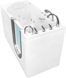Ella's Bubbles HH3058-HB Deluxe 30"x 55" Hydro Massage Acrylic Walk-in Bathtub with Heated Seat, Right Inward Swing Door, Ella 5pc. Fast-Fill Faucet, Dual 2" Drains, 30x55x38, White
