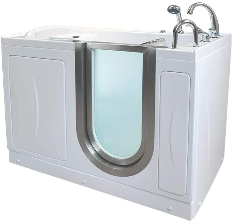 Ella's Bubbles H93118-HB Royal Air and Hydro Massage Acrylic Walk-In Bathtub with Heated Seat, 32"x 52", White
