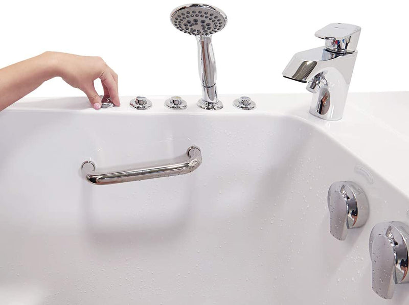 32x52 Transfer Hydro Massage Microbubble Acrylic Walk-In Tub, Fast Fill Faucet, Right 2" Dual Drain 6