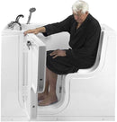 Ella Transfer60 Acrylic Soaking Walk-In Tub, Outward Swing Door, Fast Fill Faucet, Left 2" Dual Drain