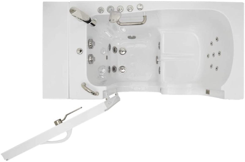 30x52 Transfer Hydro Foot Massage Acrylic Walk-In Tub, Fast Fill Faucet, Left 2" Dual Drain w/ Heated Seat 4