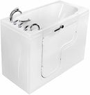 Ella's Bubbles OLA3060-L-HB Transfer 60 Soaking Walk-In Bathtub with Left Outward Swing Door, Ella 5pc. Fast-Fill Faucet, Dual 2" Drains, White