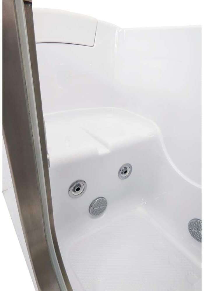 Royal Acrylic Microbubble+Heated Seat Walk-In Bathtub, Inward Swing Door, 2 Piece Fast Fill Faucet, Right 2" Dual Drain 7