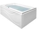 Ella Solo Alcove Infusion Microbubble Therapy 32”x 60“ x Acrylic Bathtub, Right Side Drain