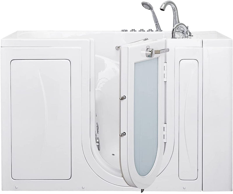 Ella's Bubbles OA3052D-R-D Capri Air and Hydro Massage Acrylic Walk-In Bathtub with Right Outward Swing Door, Digital Control, Thermostatic Faucet, Dual 2" Drains, 30"x52", White 12
