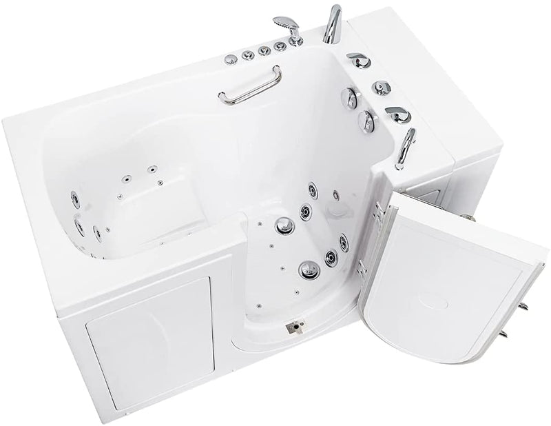 Ella's Bubbles OA3052D-R-D Capri Air and Hydro Massage Acrylic Walk-In Bathtub with Right Outward Swing Door, Digital Control, Thermostatic Faucet, Dual 2" Drains, 30"x52", White 7