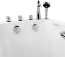Ella's Bubbles OA2660H-L-HB Lounger Hydro Massage Walk-In Bathtub with Left Outward Swing Door, Ella 5pc. Fast-Fill Faucet, Dual 2" Drains, 27" x 60" x 43", White 4