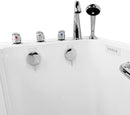 Ella's Bubbles OA2660D-L-HB Lounger 27"x 59" Air and Hydro Massage Acrylic Walk-in Bathtub, Left Inward Swing Door, Ella 5pc. Fast-Fill Faucet, Dual 2" Drains, 27" x 60" x 43", White 4