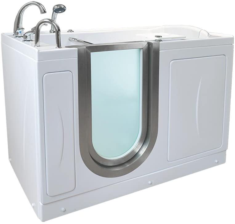Ella's Bubbles H93117-HB Royal Air and Hydro Massage Acrylic Walk-In Bathtub with Heated Seat, 32"x 52", White