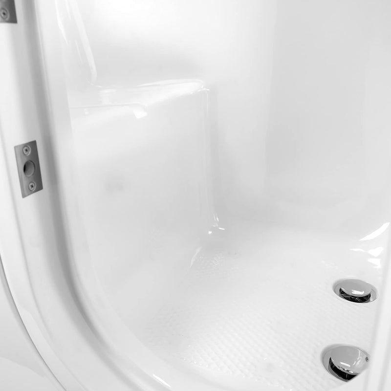 Monaco Acrylic Soaking + Heated Seat Walk-In Tub, Right Outward Swing Door, Fast Fill Faucet, 2" Dual Drain 5