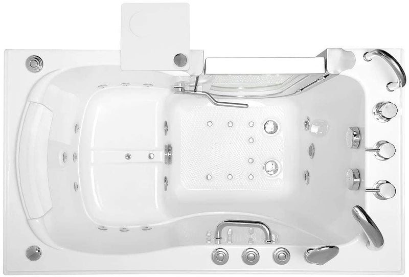 Ella's Bubbles H3108 Elite Hydro Massage Acrylic Walk-In Bathtub, Inward Swing Door, Thermostatic Control Faucet, White 2