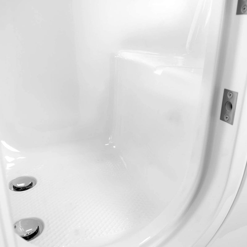Monaco Acrylic Soaking + Heated Seat Walk-In Tub, Left Outward Swing Door, Fast Fill Faucet, 2" Dual Drain 7