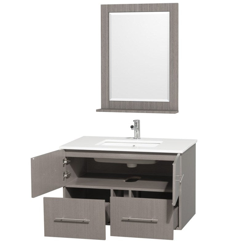 Wyndham Collection Centra 36" Single Bathroom Vanity for Undermount Sinks - Gray Oak WC-WHE009-36-SGL-VAN-GRO- 4