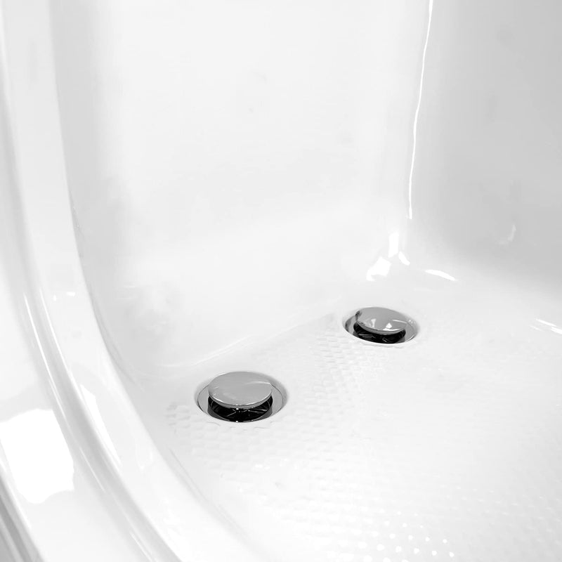 Monaco Acrylic Soaking + Heated Seat Walk-In Tub, Left Outward Swing Door, Fast Fill Faucet, 2" Dual Drain 5