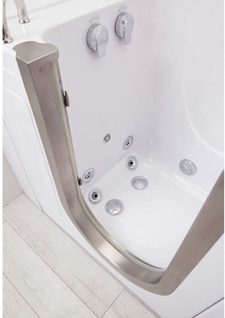 Elite Hydro Foot Massage Acrylic Walk-In Tub, Fast Fill Faucet, 2" Dual Drain (Left Drain w/ Heated seat) 7