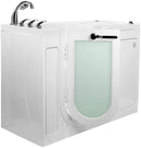 Ella's Bubbles OA2660H-L-HB Lounger Hydro Massage Walk-In Bathtub with Left Outward Swing Door, Ella 5pc. Fast-Fill Faucet, Dual 2" Drains, 27" x 60" x 43", White