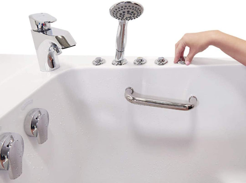 Ellas Bubbles 30x52 Transfer Hydro Foot Massage Acrylic Walk-In Tub, Fast Fill Faucet, Left 2" Dual Drain, white (OLA3052HH-L-2P) 4