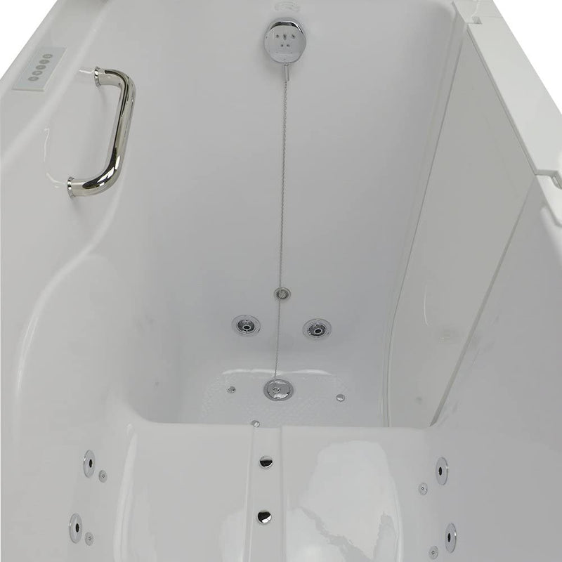 Ella's OA3052DH-L-D Capri Air and Hydro Massage Acrylic Walk-in Bathtub, Outward Swing Door, Thermostatic Faucet, Digital Control, Heated Seat, Left 2" Drain, 30"x 52", White 14