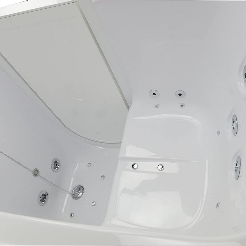 Ella's Bubbles OA3052D-R-D Capri Air and Hydro Massage Acrylic Walk-In Bathtub with Right Outward Swing Door, Digital Control, Thermostatic Faucet, Dual 2" Drains, 30"x52", White 14