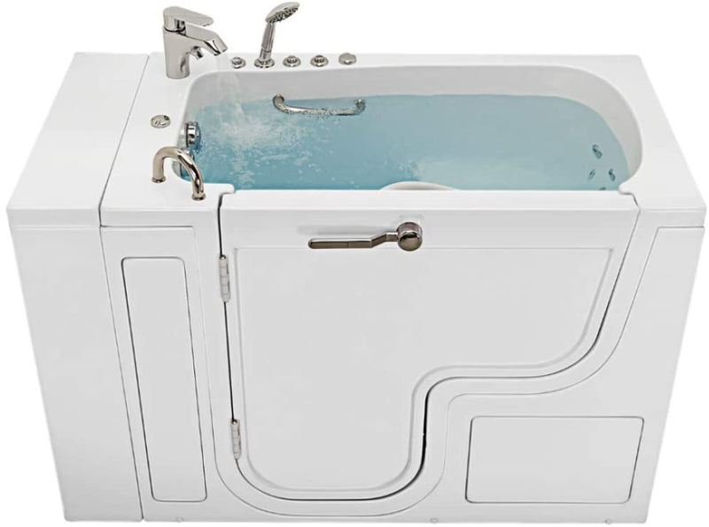 30x52 Transfer Hydro Foot Massage Acrylic Walk-In Tub, Fast Fill Faucet, Left 2" Dual Drain w/ Heated Seat 5